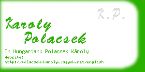 karoly polacsek business card