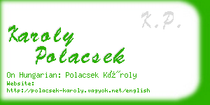karoly polacsek business card